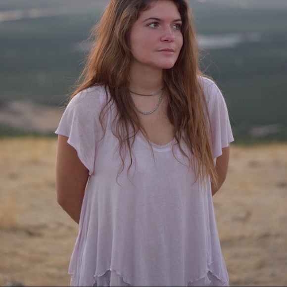 Free People Tops - free people light pink ruffle tee